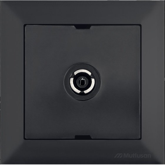 Priza TV Mutlusan Candela, IP20, Negru Catifea