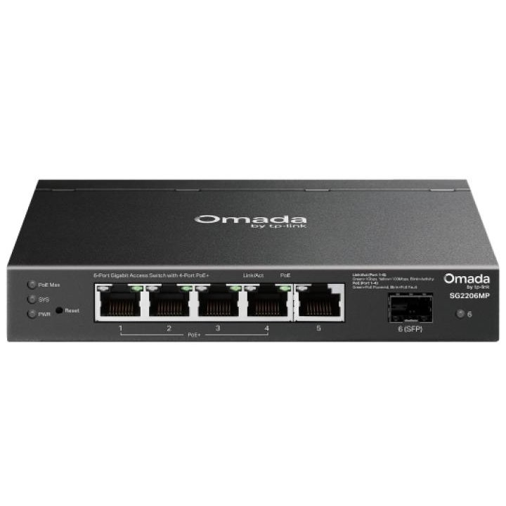 Switch TP-Link SG2206MP, 6 Porturi, 4x PoE+