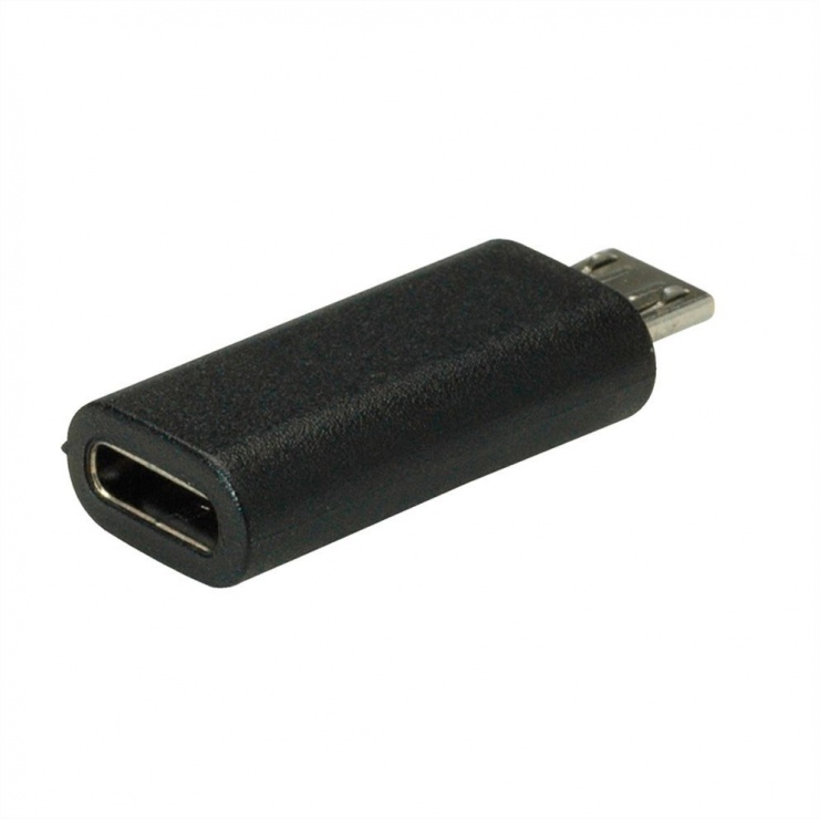 Adaptor Micro USB la USB-C Value, Negru