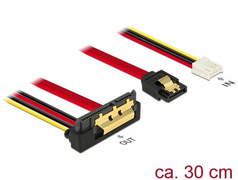 Cablu Adaptor SATA 22p Delock 85235, 30cm