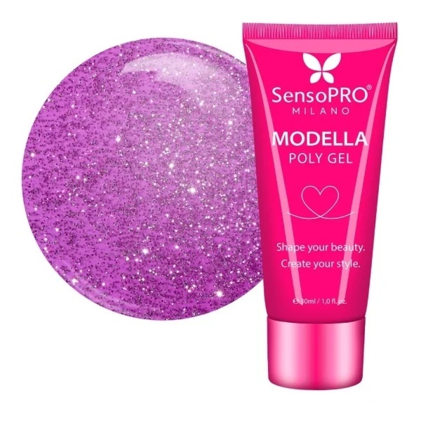 Polygel MODELLA SensoPRO Milano - Violet Luxe, 50ml