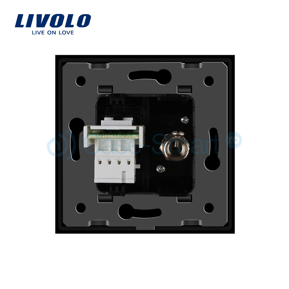 Priza TV+Telefon Livolo Rama Sticla - imagine 8