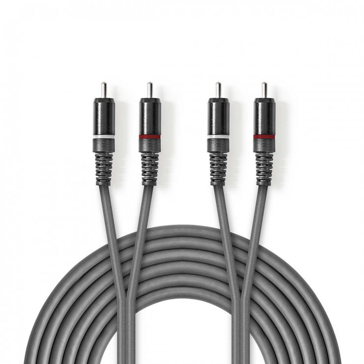 Cablu audio stereo RCA 2xRCA la 2xRCA 3m Nedis OnStage