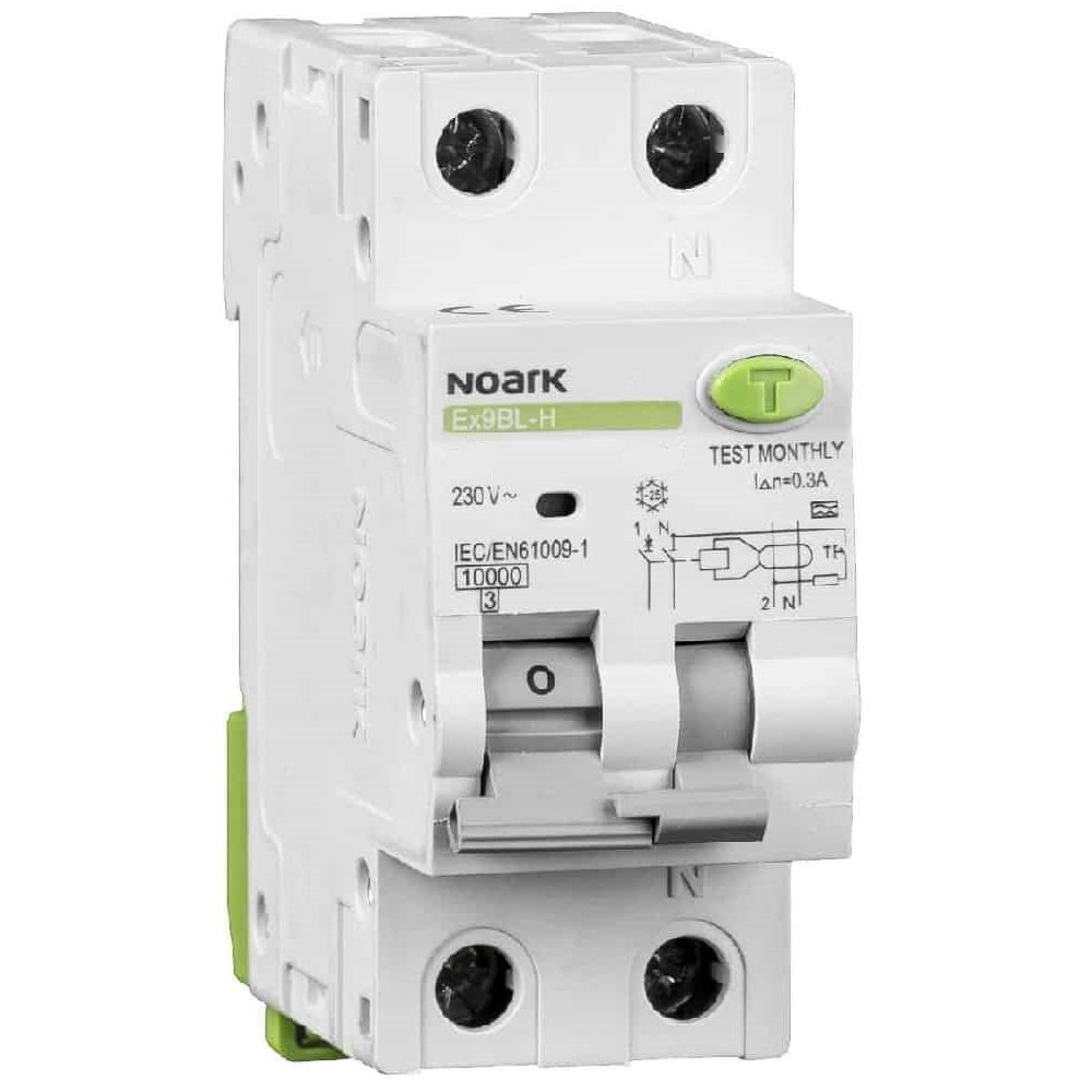 RCBO Noark 1P+N 16A 30mA, 10kA