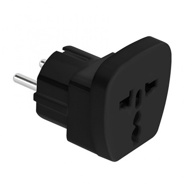 Adaptor UK/USA la Schuko Negru OEM