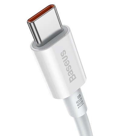 Cablu USB-C Baseus 100W 2m Alb - Încărcare Rapidă PD - imagine 2
