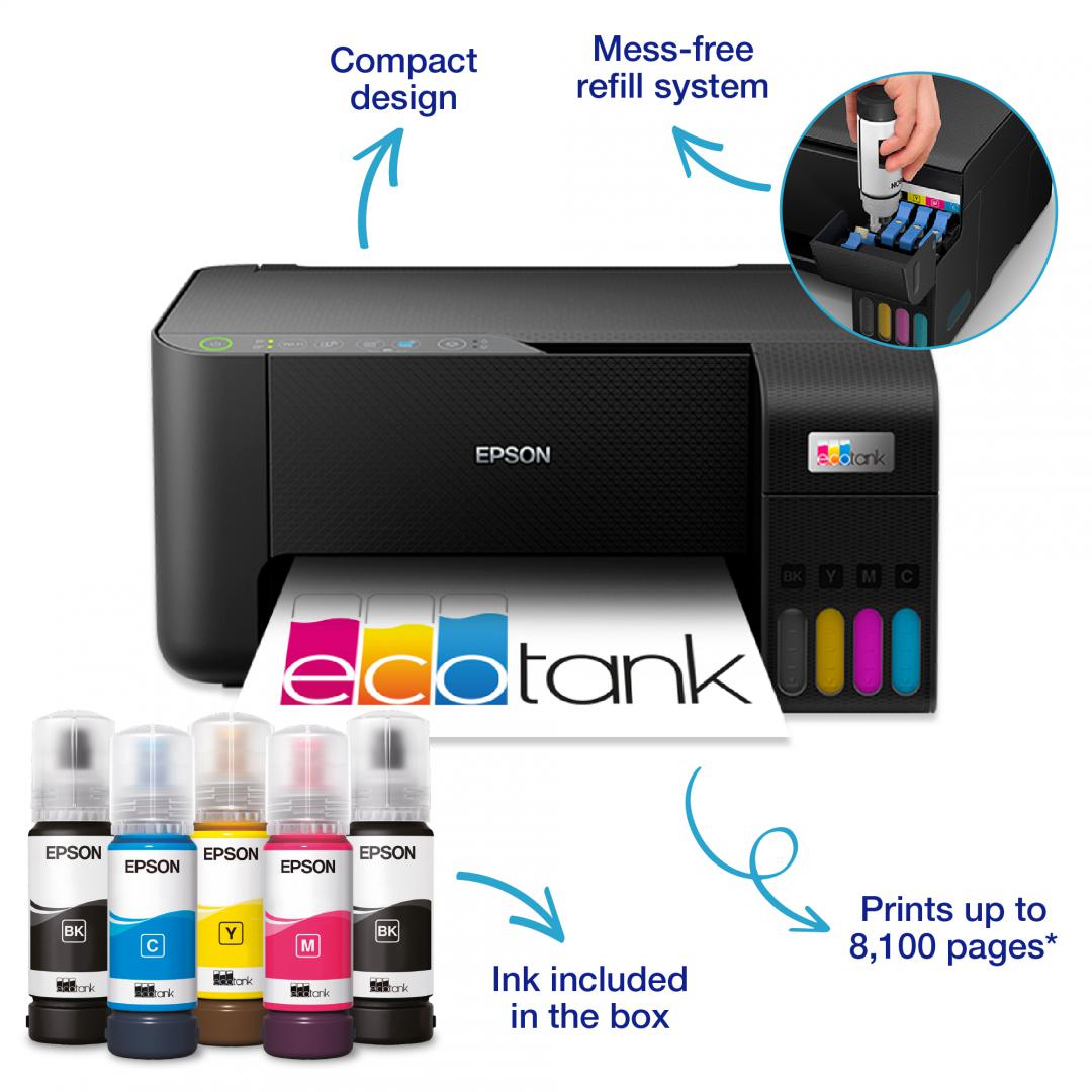 Multifuncțional Epson EcoTank L3270 - Printare Eficientă Wireless - imagine 2
