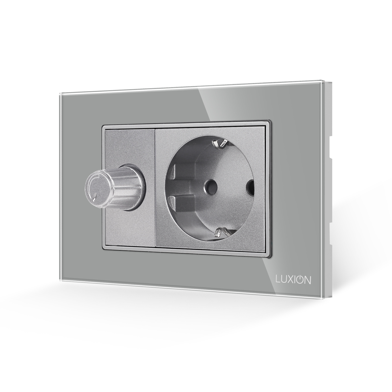 Întrerupător cu Variator + Priză LUXION, Rama Sticlă, IP44 - imagine 13