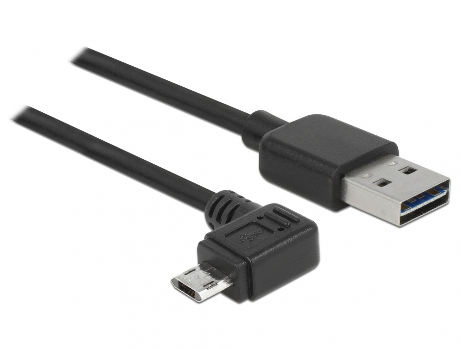 Cablu USB 2.0 Delock Reversibil, 1m, Conectori Auriti