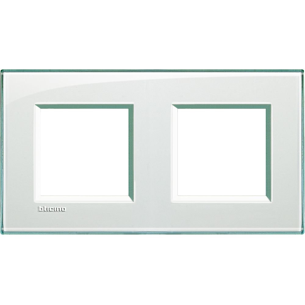 Rama Bticino 2 Posturi, Aquamarine, Living Light