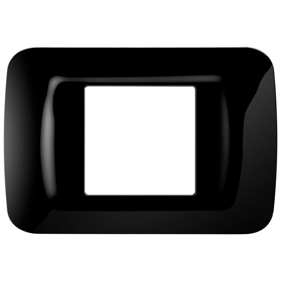 Rama Ornement 2 Module Gewiss TOP, Negru
