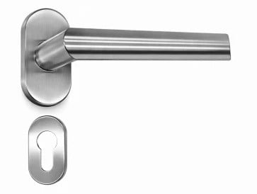 Set manere poartă TEK inox AISI 316, clantă cu arc