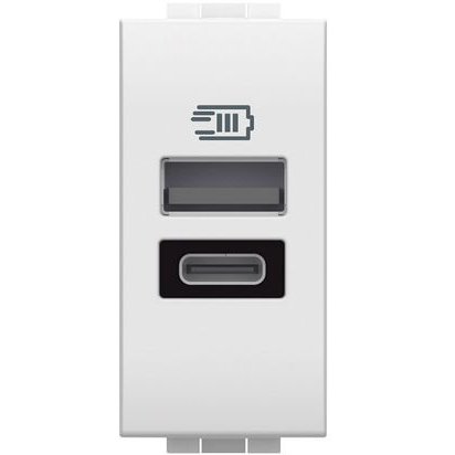 Încărcător USB tip A+C 15W Bticino Living Light N4191AC