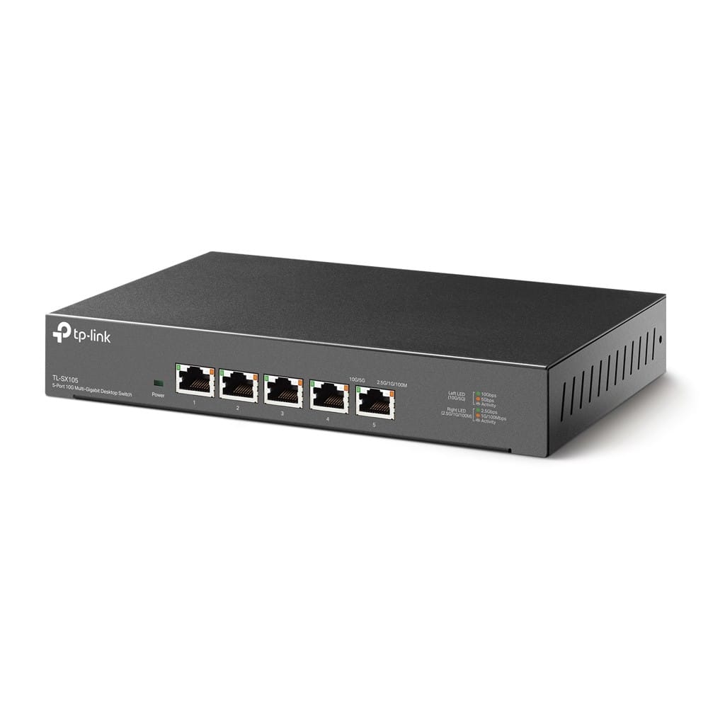 Switch TP-LINK TL-SX105 5 Porturi 10G Multi-Gigabit Metal - imagine 3