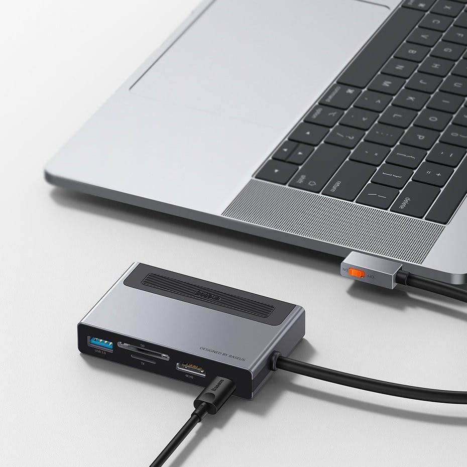Docking Station Baseus CAHUB-DA0G USB-C Gri, HDMI 4K - imagine 5
