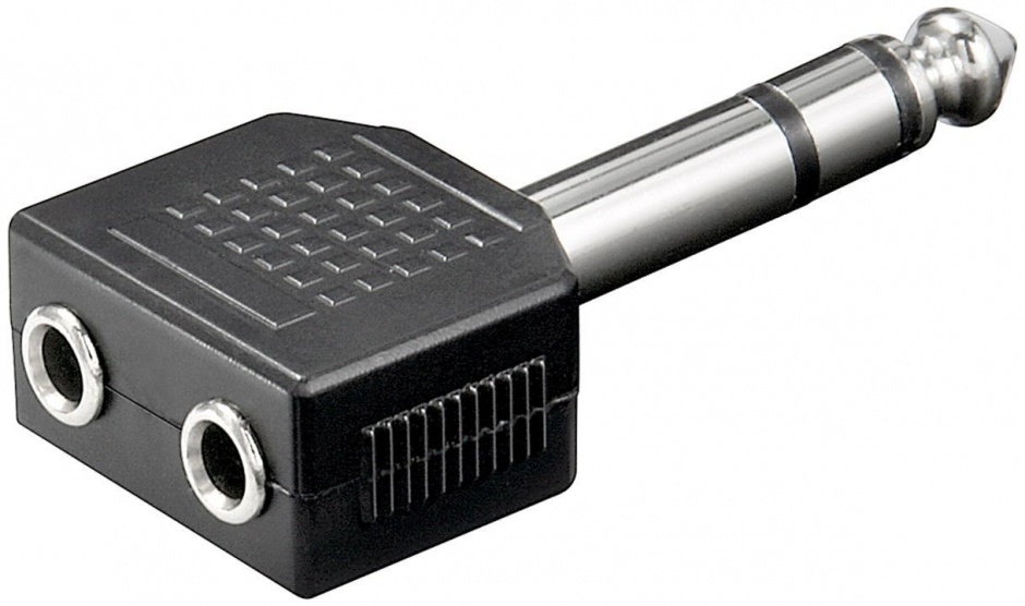 Adaptor 6.3mm la 2x 3.5mm T-M OEM