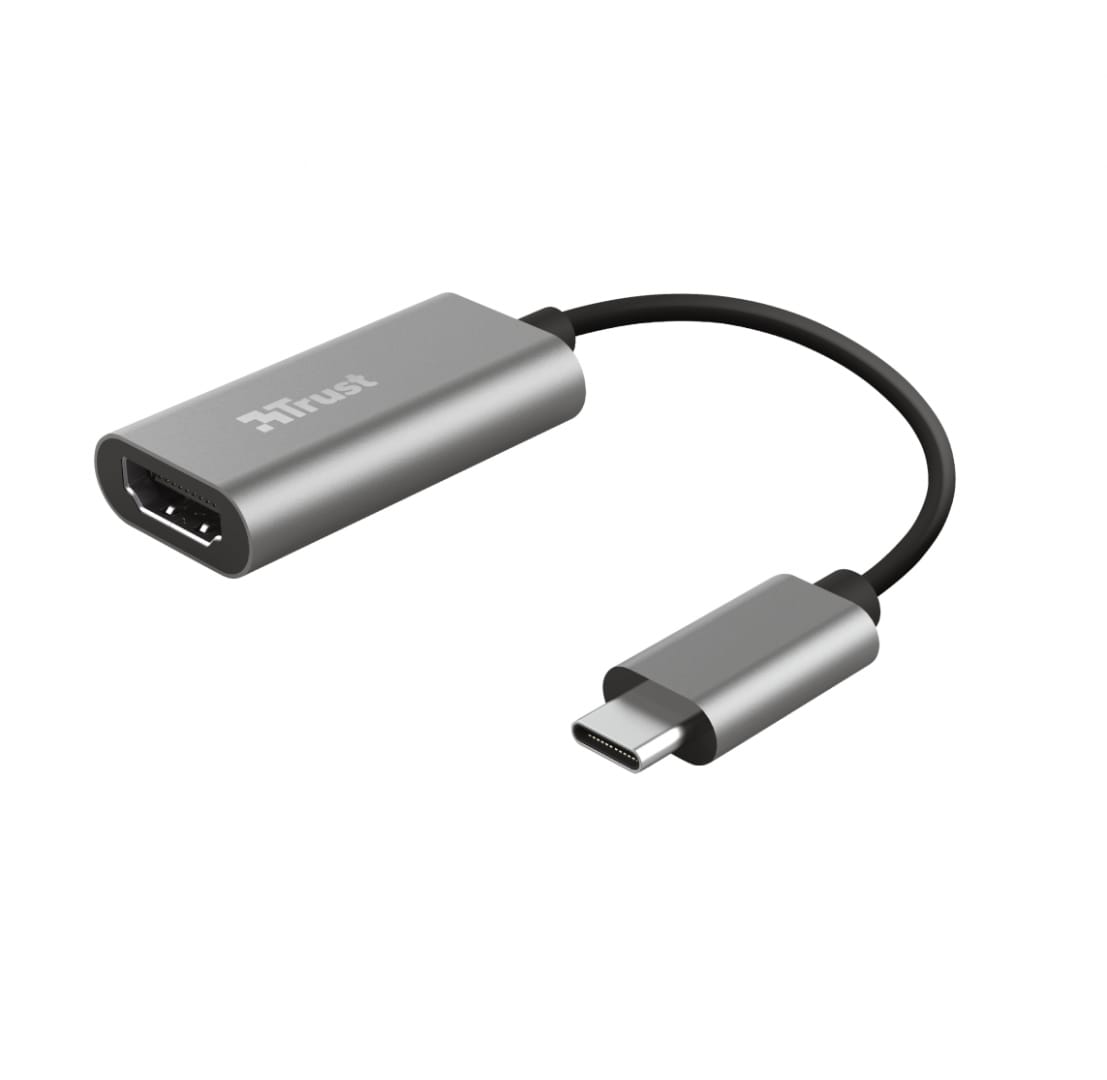 Adaptor Trust Dalyx USB-C to HDMI 4K60Hz - Silver - imagine 2
