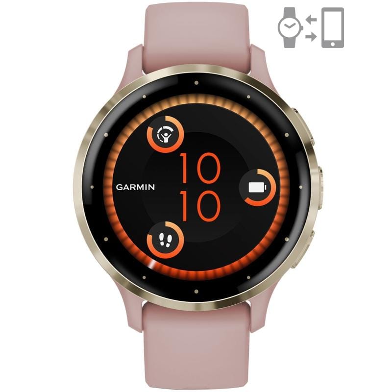 Ceas Smartwatch Garmin Venu 3S Pink Dawn | Display AMOLED - imagine 2
