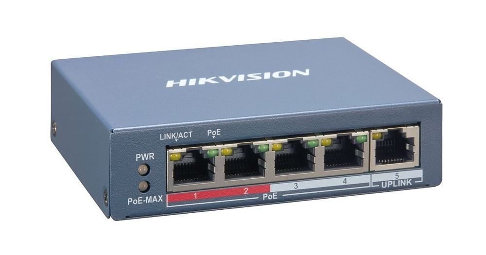Switch PoE Hikvision 4 Porturi, 60W Management