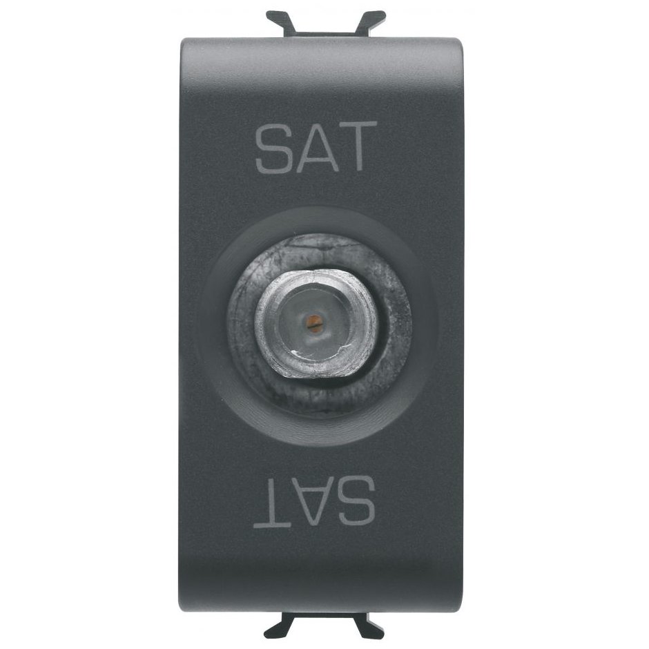 Priză TV/SAT Gewiss 0dB Negru Satin