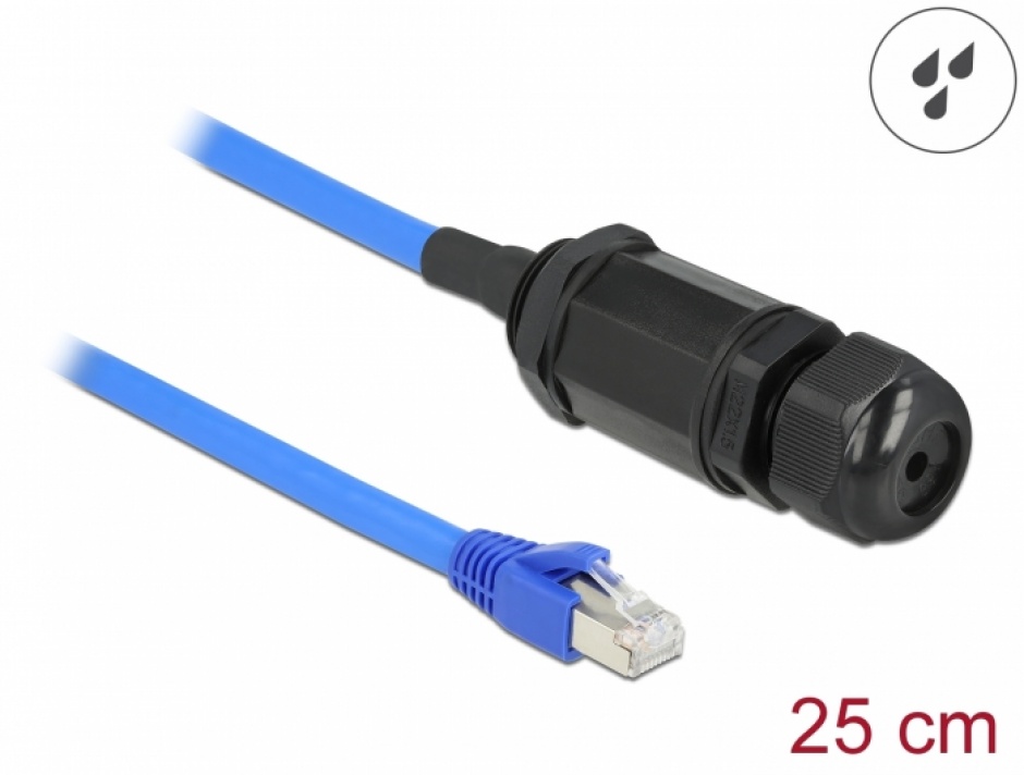 Delock 66808 Prelungitor RJ45 IP68, 0.25m