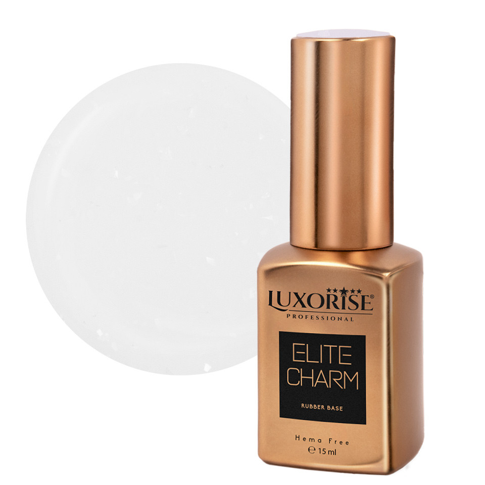 Rubber Base Hema Free Luxorise Silver Sparkle 15ml