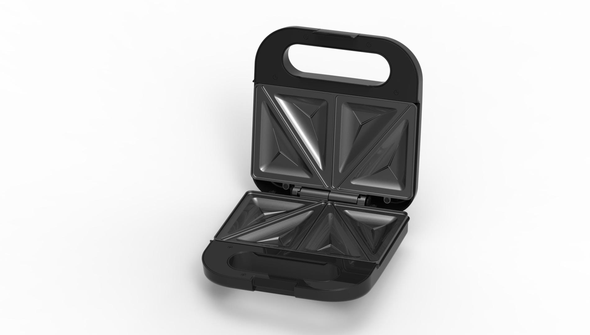 Sandwich Maker Heinner 750W - Placi Antiaderente, 2 Sandvisuri - imagine 5