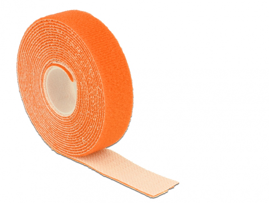 Rola arici portocalie Delock 3m x 20mm, Reutilizabilă
