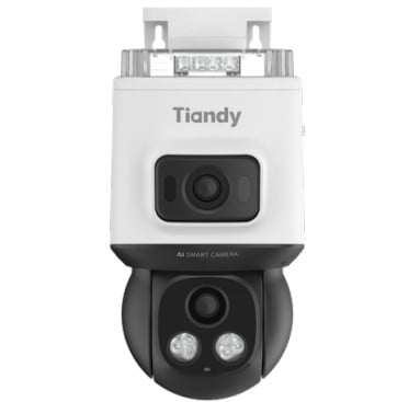 Camera wireless Tiandy, 4MP, Wi-Fi, 2.8 + 6mm, rotire si inclinare, audio bidirectional, detectie AI, IR 50m, alarma, IP65, TC-H383C 8DA-286