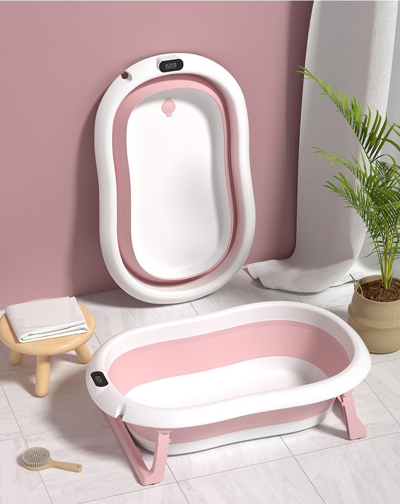 Cădiță Pliabilă U-GROW cu Termometru și Pernuță Roz - imagine 2