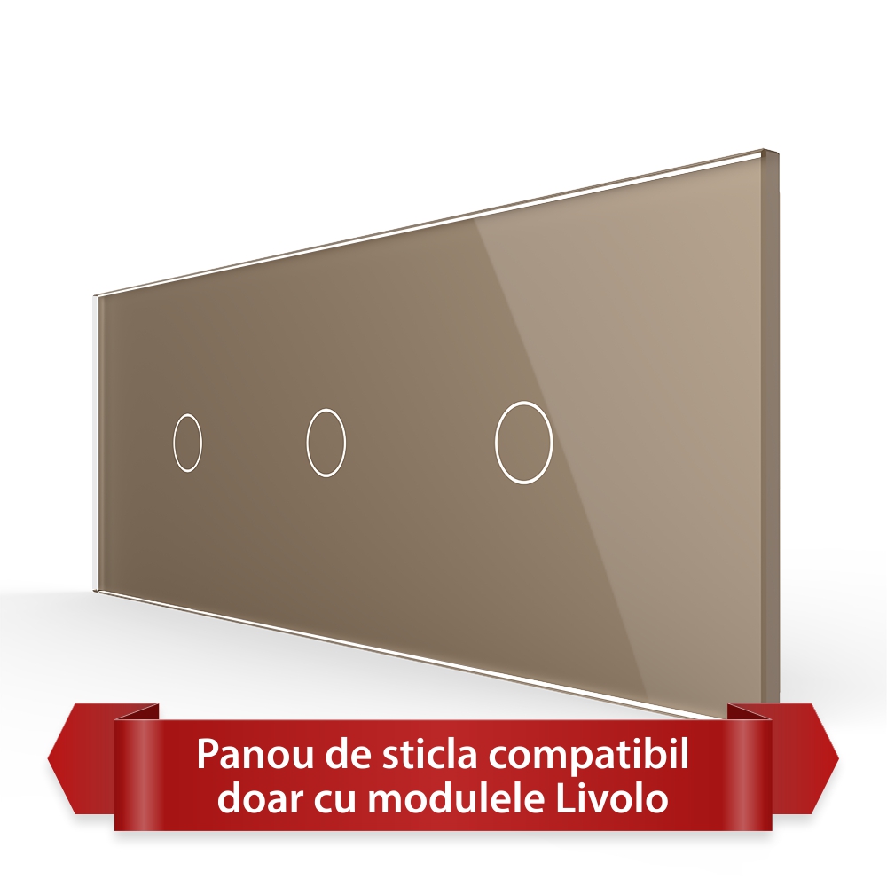 Panou Touch Livolo 3 Sigle Sticla Italian 6/7M - imagine 9