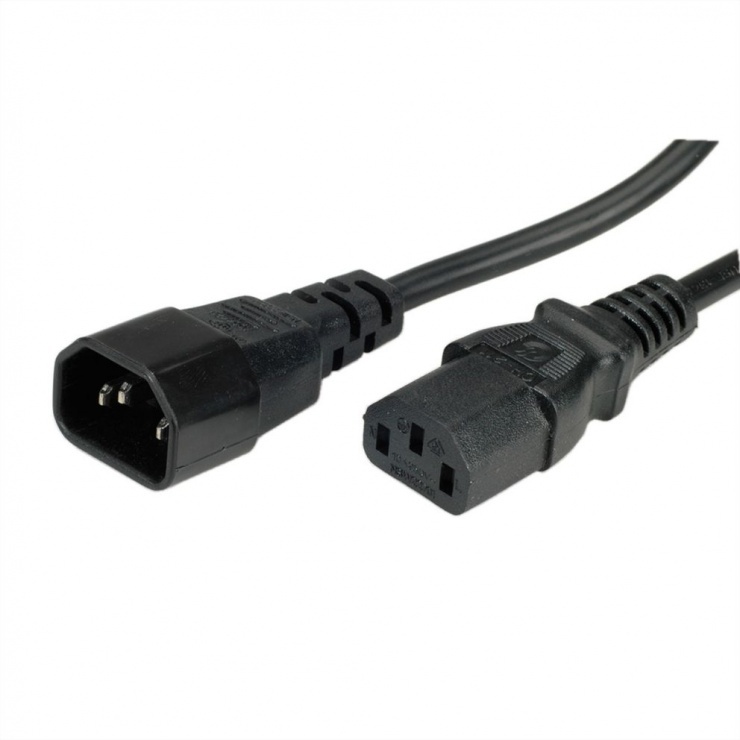 Cablu prelungitor Mycon C13-C14 3m, Negru