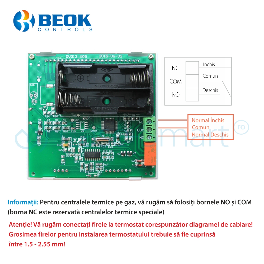 Termostat Smart WiFi BeOk BOT-313W, Programabil - imagine 5
