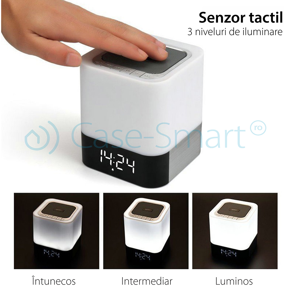 Boxa Portabila Red Sun DY-28 Bluetooth, Lampa si Ceas - imagine 4