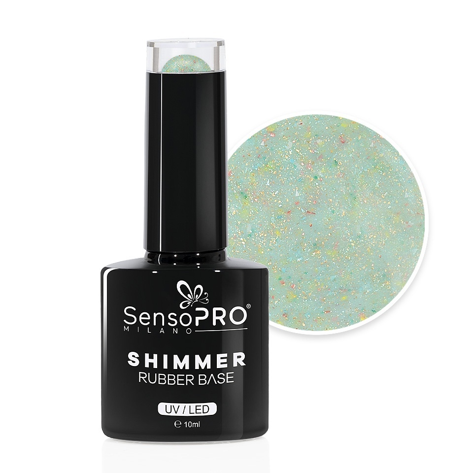 Shimmer Rubber Base SensoPRO Milano #38 Dotty Delight, 10ml