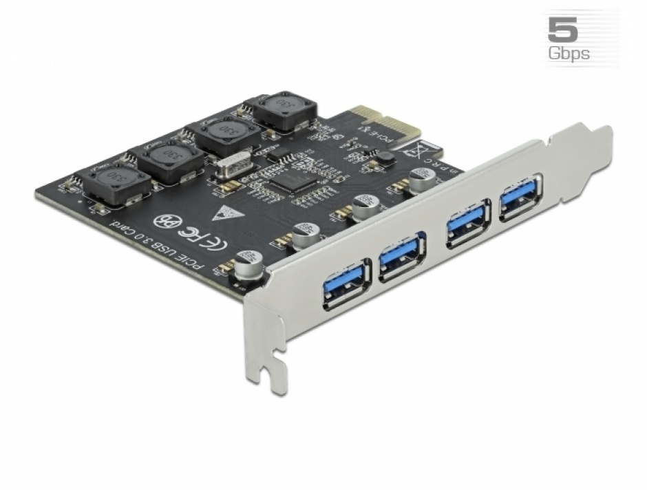 Placă PCI Express Delock 4x USB 3.2 Gen 1