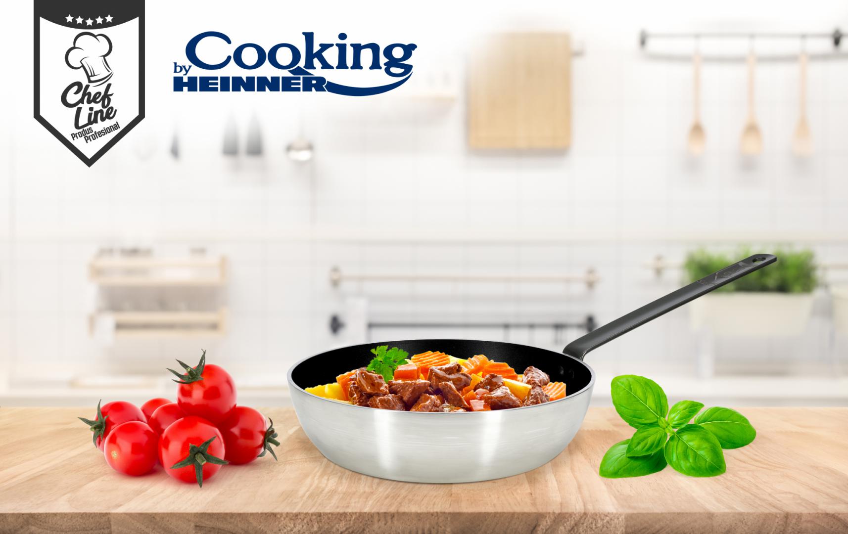 Tigaie Wok Heinner Chef Line 28cm - Antiaderentă, Inducție - imagine 4