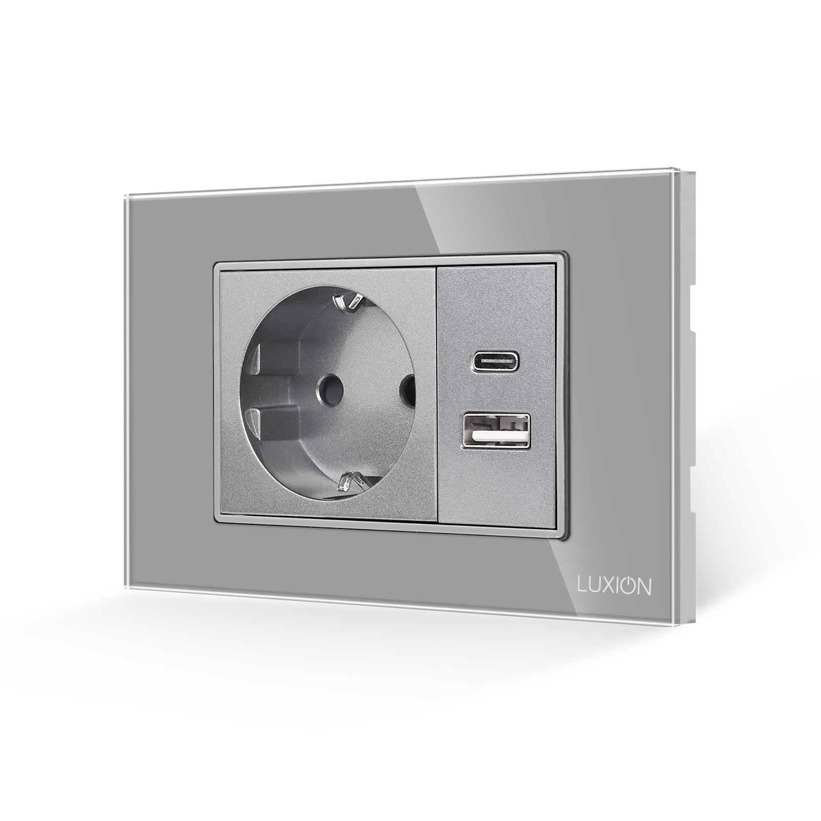 Priza Schuko si USB A+C cu Rama din Sticla LUXION, 3M - imagine 13