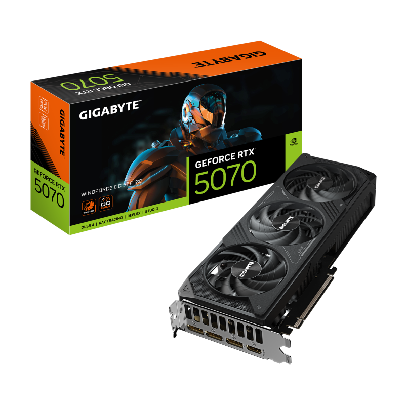 Placa Video RTX 5070 Windforce OC SFF 12GB GDDR7 Gigabyte