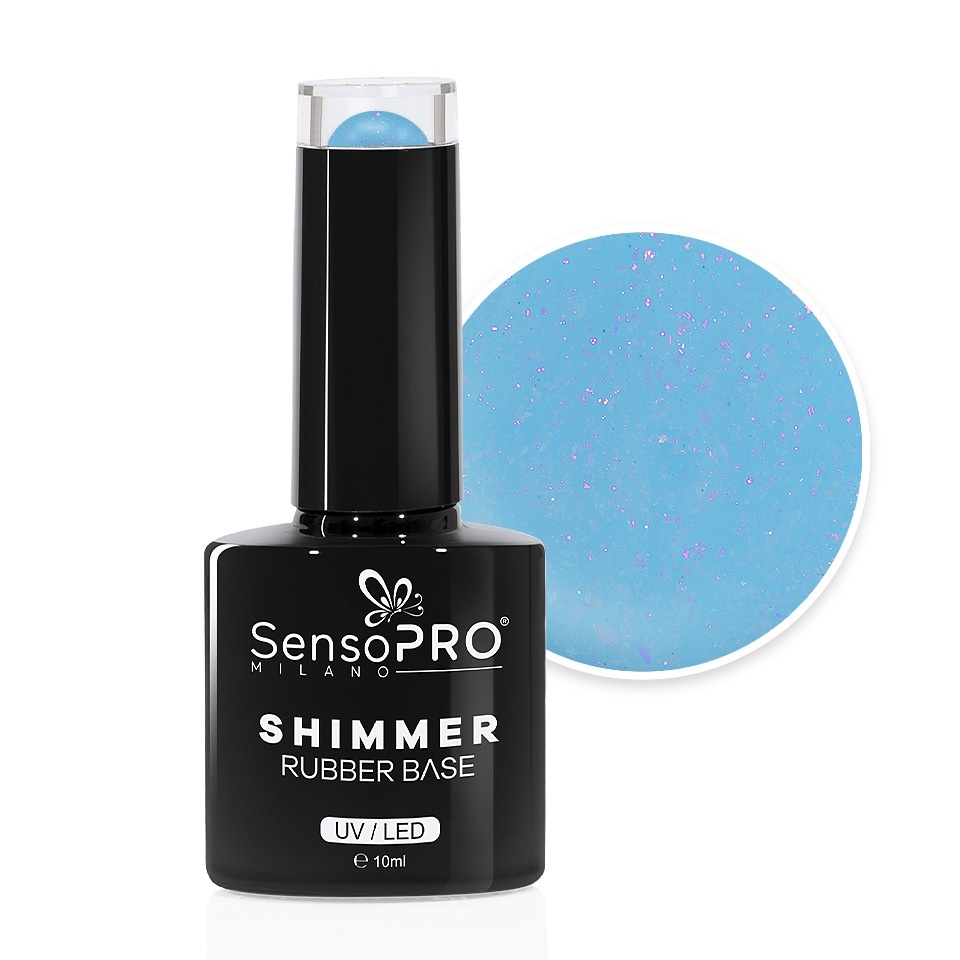 Shimmer Rubber Base SensoPRO Milano #22 Blueberry Ice 10ml
