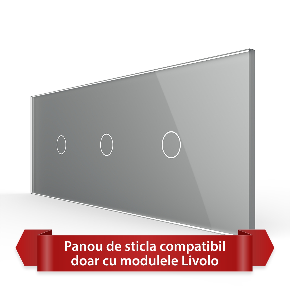Panou Touch Livolo 3 Sigle Sticla Italian 6/7M - imagine 13