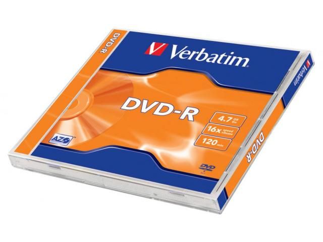 DVD-R Verbatim 4.7GB 16X Matt Silver - Jewel Case