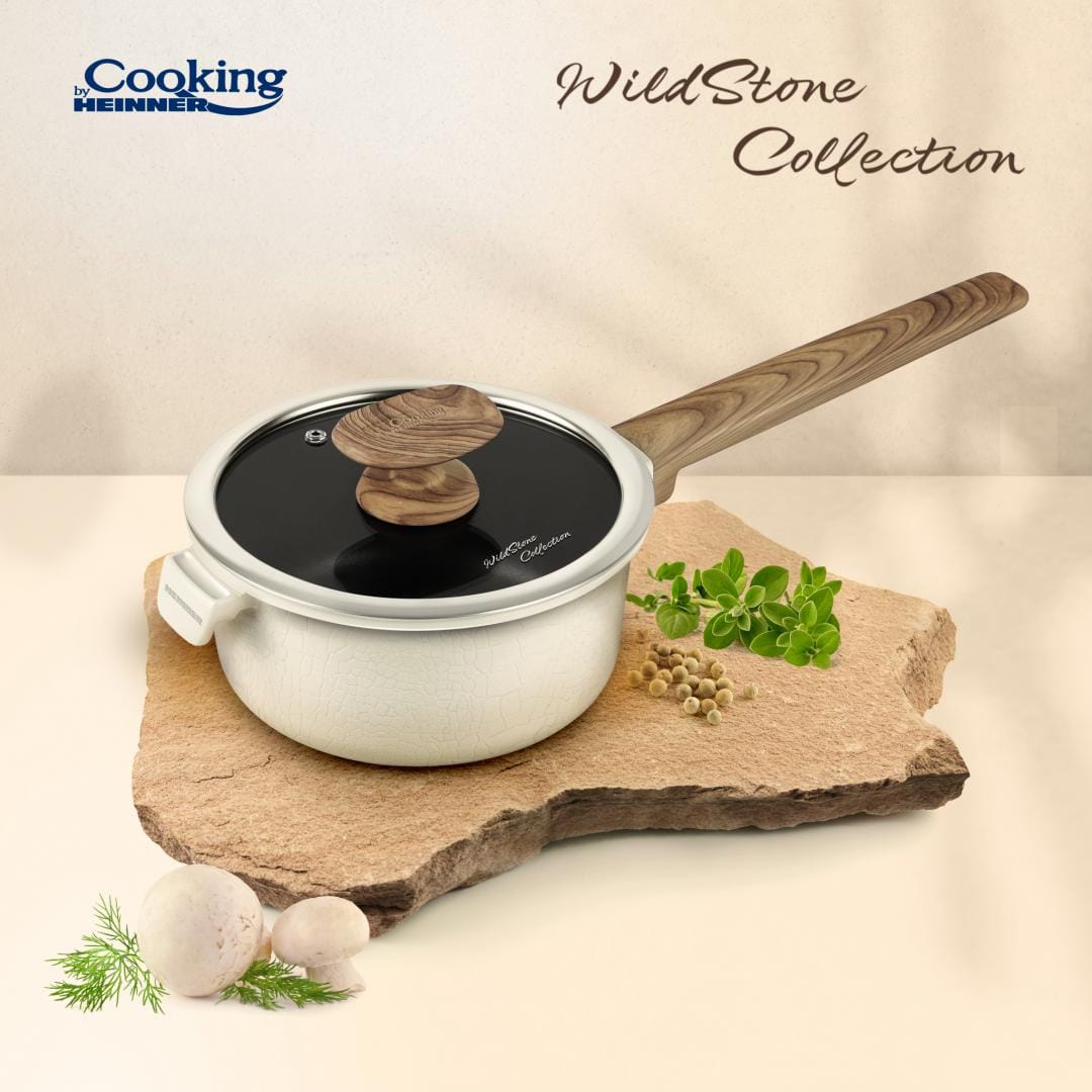 Caserolă Heinner Wild Stone 18x9 cm cu Capac - Aluminiu Premium - imagine 8