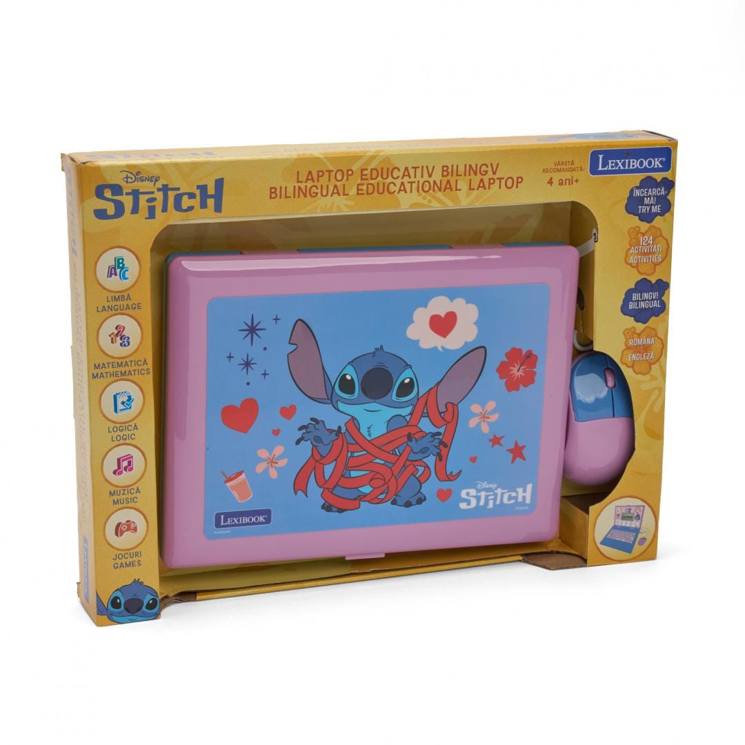 Laptop Educational Bilingv RO/EN Stitch - Lexibook - imagine 5