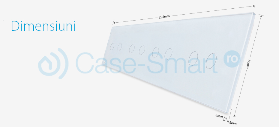 Panou Touch Livolo 4 Module, Sticla - imagine 2