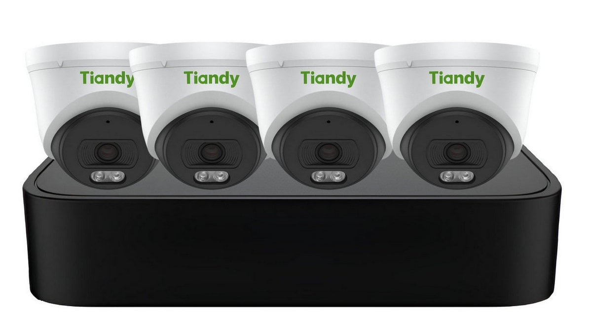 Kit Supraveghere Tiandy 4 Camere Full HD PoE