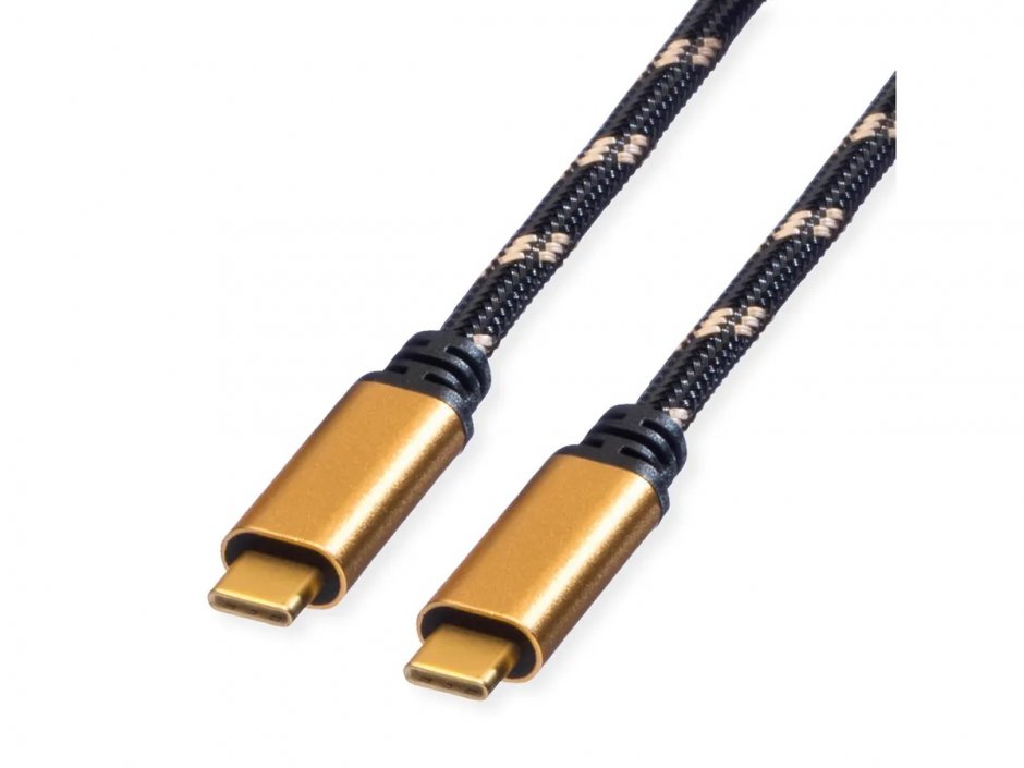 Cablu USB 4 Roline 40Gbps, 100W, Impletit