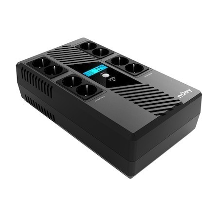 UPS NJOY Token 800VA/480W - 8 Prize Schuko cu Backup - imagine 3