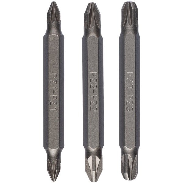Set 3 biți dubli Bosch PZ, 60 mm