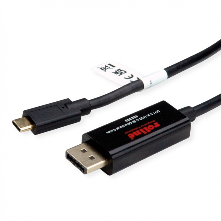 Cablu USB-C la DisplayPort 4K, 2m, Roline